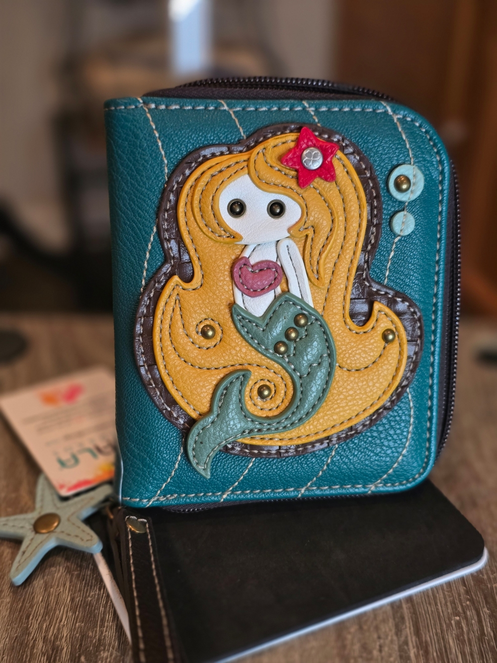 NWT Chala Mermaid Zip-Around Wallet Wristlet